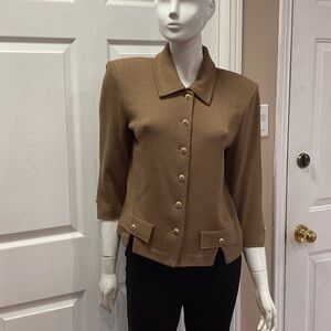 St. John Collection Women's Button Up Jacket Sweater
